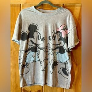 Disney Ladies’ XL Soft Gray Mickey Minnie pull over Cotton Shirt 3 FOR $30